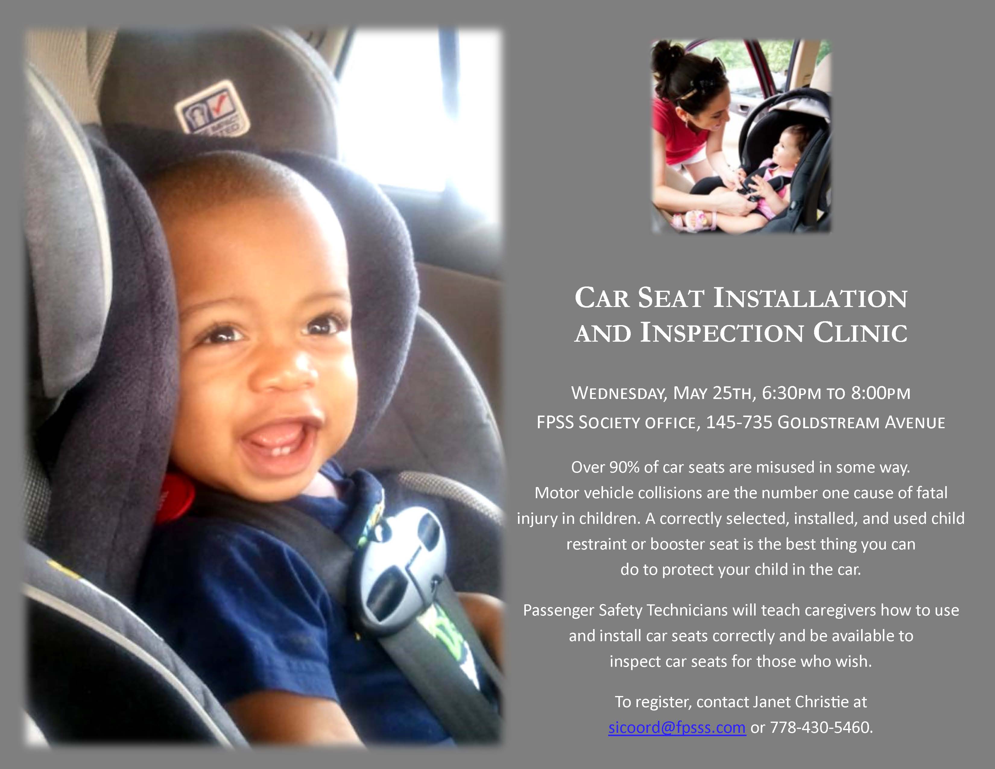 Car Seat Installation and Inspection Clinic Poster